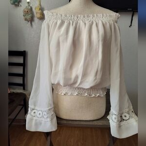 Elegant White Off-Shoulder Top Xoxo